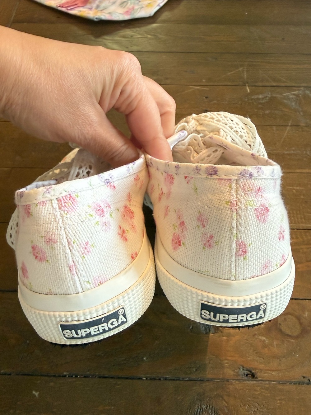 LoveShackFancy x Superga 2750 in Fruit Bliss Flowers Mix Floral Sneaker 7.5 38 - Picture 6 of 14